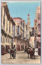 Antique Egypt Postcard CAIRO Rue Au Vieux Caire Street View 1910 picture