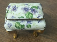 Vintage Porcelain Trinket Boc Made in Japan Violets picture