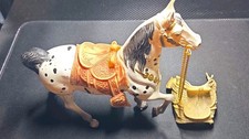 Vintage 1960s WS Toys 2155 Parade Horse Dapple Complete 2 Saddles Chain picture