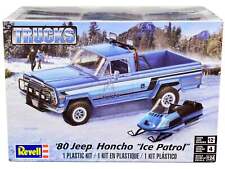 Level Model Kit 1980 Jeep Honcho Pickup Truck Patrol with Snowmobile 1/24 Scale picture