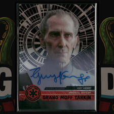 2017 Topps Star Wars High Tek Henry Auto Grand Moff Tarkin Black Galactic 1/1 picture