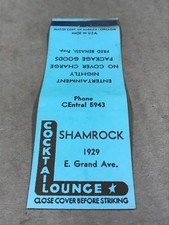 Vintage Shamrock Cocktail Lounge - Matchcover, Matchbook picture