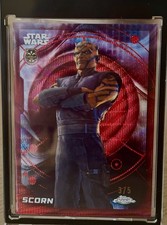 2026 Topps Chrome Star Wars Scorn Characters Red Geometric Refractor Debut 3/5 picture