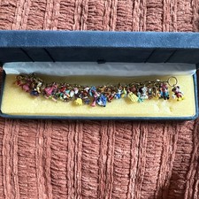 Disney Charm Bracelet w/ Dangle Charms Bradford Exchange picture