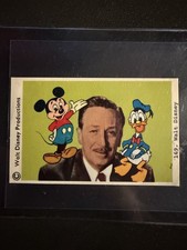 Rare HTF Walt Disney Card #169 Mickey Mouse Donald Duck Vintage Blank Back picture