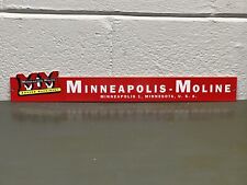 MM Minneapolis Moline Porcelain Like Metal Sign Farm Tractor Diesel Gas Oil picture