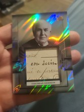 2026 Pieces of the Past Premium #483 Thomas Edison Relic Jumbo Handwritten 1/1 picture