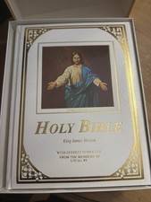 Vintage Holy Bible NIB (KJV) “ come Onto Me “ Addition, 1990S with Inscription picture