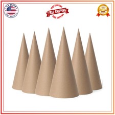 6 PCS 10 inch Paper Mache Cones Thick Cardboard Craft DIY Gnome Tree Decor picture
