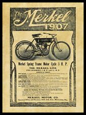 1907 Merkel Car Co. NEW Metal Sign: Motorcycle Specs - Milwaukee, Wisconsin picture