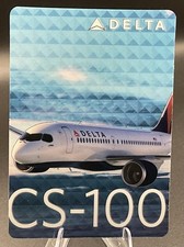 DELTA AIR LINES PILOT TRADING CARD 51 BOMBARDIER CS-100 CARD 2016 RARE picture