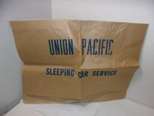 Vintage Union Pacific Railroad Sleeping Car Service Rare Bag Train Travel picture