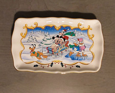 Lenox Disney Mickey's Sleigh Ride Fine Ivory China Tray Platter 1999 In Japan picture