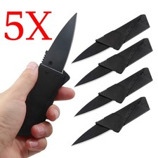 5x Folding Thin Pocket Credit Card Knives Wallet Micro Survival Tool Sharp Knife picture