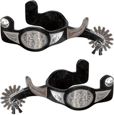 Western Cowboy Spurs, 1 Pair Horse Spurs with Rowels, Antique Men Horse Boot Spu picture