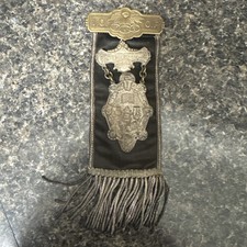 Antique Odd Fellows Fraternal Ribbon Pin IOOF Myrtle Lodge No 375 picture