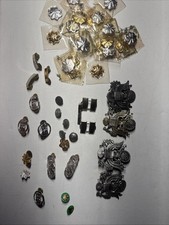 Huge US Military Insignia Lot - Officer Cap Eagles Captain Bars Oak Leaf Pins picture