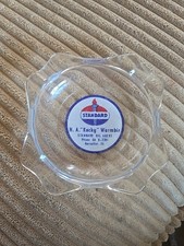 Vintage C.E. Tracer STANDARD Oil HERSHER ILLINOIS Glass Ashtray picture