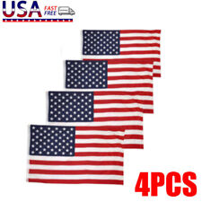 4 PCS US U.S. American USA Flag 3' x 5' FT Polyester Stars Brass 2 Grommets OR picture
