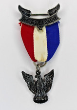 Sterling Eagle Scout Medal Red White Blue Ribbon Boy Scouts of America BSA picture
