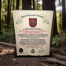 U.S. ARMY - 7TH SPECIAL FORCES GROUP (AIRBORNE) - CERTIFICATE OF COMMENDATION picture