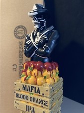 Sinister Brewing Beer Tap Handle Mafia Blood Orange IPA Skeleton Skull Gangster picture