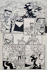 SPIDER-MAN vs Hydro-Man, J. Jonah Jameson~ POP MHAN~ Original Art 2007 picture