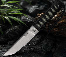 Kensei Oni-Shin Japanese Tanto Fixed Blade Full Tang KE011 Leather Sheath EDC picture