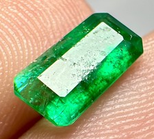 0.80 Ct WOW Top Green Swat Emerald Cut Gemstone From Pakistan. picture