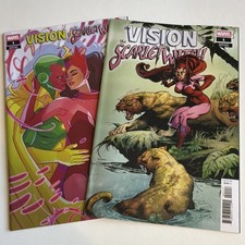 The Vision & Scarlet Witch #1 2025 1:50 Sandy Plunkett + 1:25 Savage Variant Set picture