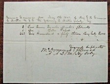 TENNESSEE VOLUNTEERS MEXICAN WAR OFFICER SGD INVOICE 1847 picture