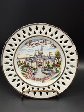 VTG 1955 Disneyland Souvenir Plate Eleanore Welborn Sleeping Beauty Castle AS-IS picture