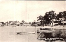 1910-20's PAWSON PARK SAGAMORE COVE BEACH BRANFORD CT COLLOTYPE POSTCARD picture