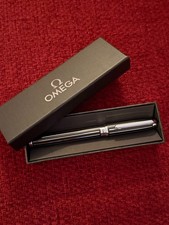 Omega Promotional Gift Executive Rollerball Pen Black Ink Refillable New Boxed picture