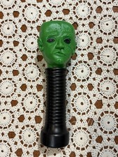 Vtg 90s Halloween Blow Mold Flashlight green Frankenstein's monster head As Is picture