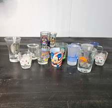 Vintage Souvenir Shot Glass Lot of 12 Hard Rock Cafe Mickey Disney Bacardi Paris picture