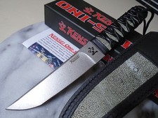 Kensei Oni-Shin Full Tang Japanese Tanto Fixed Blade Knife KE011 Leather Sheath picture