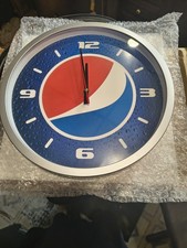Pepsi Round Advertising Wall Clock Sign - Soda with Battery picture