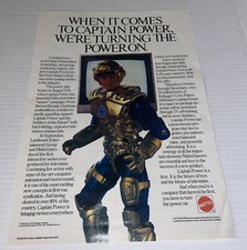 Vintage 1980s Captain Power Toy Action Figure PRINT AD Mattel Industry Release picture