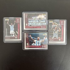 2022 Panini Instant FIFA World Cup Qatar Lionel Messi Argentina 4 Card Lot picture