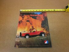 1981 Jeep Scrambler pickup sales brochure 8 pg ORIGINAL literature picture