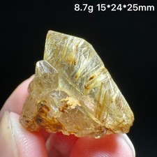 Golden Rutilated Quartz Specimen Rutile Inclusion Reiki Collectible Crystal picture