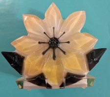 Vintage Lucite Napkin Letter Holder Flower Power 1970's Christmas Boho Original picture