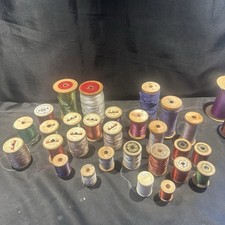 Vintage Belding Corticelli Mercerized Cotton Sewing Thread Lot of 26 Wood Spools picture