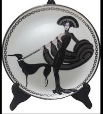 Pretty VTG House of Erte Art Deco Women Plate Franklin Symphony Black picture