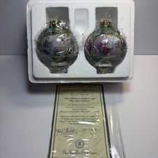 2 Bradford Exchange Lena Liu Treasury of Jeweled Hummingbirds Ornaments picture