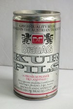 BrauAG KUR PILS Beer Can 12 OZ Steel Vintage 1980's picture