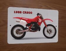 1988 Honda CR500 Dirt Bike Motocross Motorcycle Photo 8x12 Metal Wall Sign picture