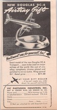 Douglas DC-6 Airtray Gift Model Vintage Print Ad 1946 picture