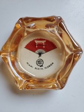 Castaways Miami Beach Florida Glass Ashtray Ash Tray Vintage. picture